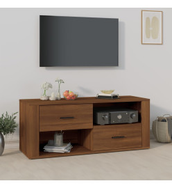 Meuble TV Chêne marron 100x35x40 cm Bois d'ingénierie