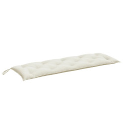 Coussin de banc de jardin crème mélangé 150x50x7 cm tissu