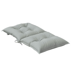 Coussins de chaise à dossier bas lot de 4 gris clair mélangé