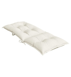 Coussins de chaise à dossier haut lot de 6 crème mélangé tissu