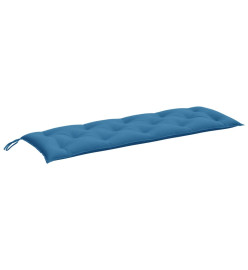 Coussin de banc de jardin bleu mélangé 150x50x7 cm tissu