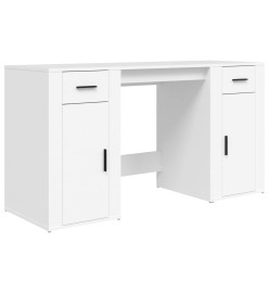 Bureau avec armoire blanc bois d'ingénierie