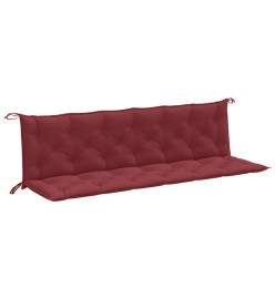 Coussins de banc de jardin lot de 2 rouge bordeaux mélangé