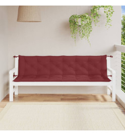 Coussins de banc de jardin lot de 2 rouge bordeaux mélangé