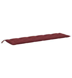 Coussins de banc de jardin lot de 2 rouge bordeaux mélangé