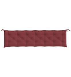 Coussins de banc de jardin lot de 2 rouge bordeaux mélangé