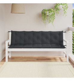 Coussins de banc de jardin lot de 2 anthracite mélangé tissu