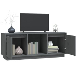 Meuble TV Gris 110,5x35x44 cm Bois de pin massif