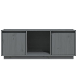 Meuble TV Gris 110,5x35x44 cm Bois de pin massif