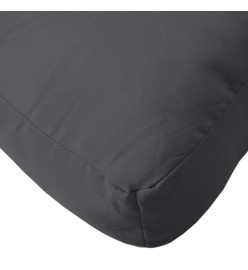 Coussins de palette lot de 3 anthracite mélangé tissu