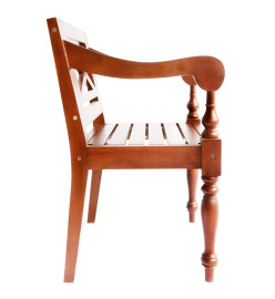 Chaises Batavia lot de 2 marron foncé bois d'acajou solide