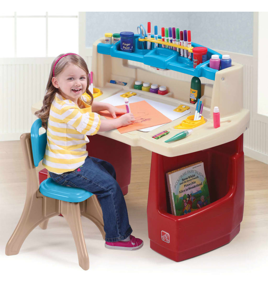 Step2 Bureau avec tabouret d'activités pour enfants