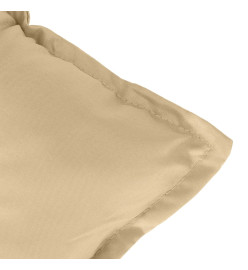 Coussins de chaise à dossier haut lot de 4 beige mélangé tissu