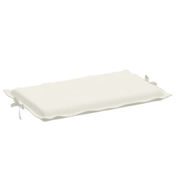 Coussin de chaise longue crème mélangé 186x58x3 cm tissu