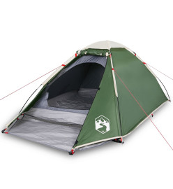 Tente de camping à dôme 4 personnes vert imperméable