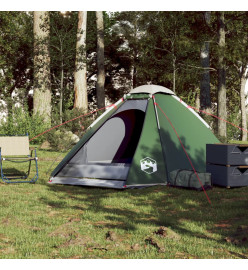 Tente de camping à dôme 4 personnes vert imperméable