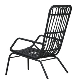 Chaise de jardin Résine tressée Noir