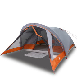 Tente de camping de cabine 4 personnes gris orange imperméable