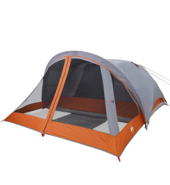 Tente de camping de cabine 4 personnes gris orange imperméable