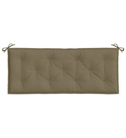 Coussins de banc de jardin lot de 2 taupe mélangé tissu