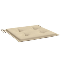 Coussins de chaise jardin lot de 4 beige 40x40x3cm tissu oxford