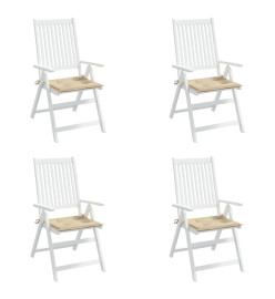 Coussins de chaise jardin lot de 4 beige 40x40x3cm tissu oxford