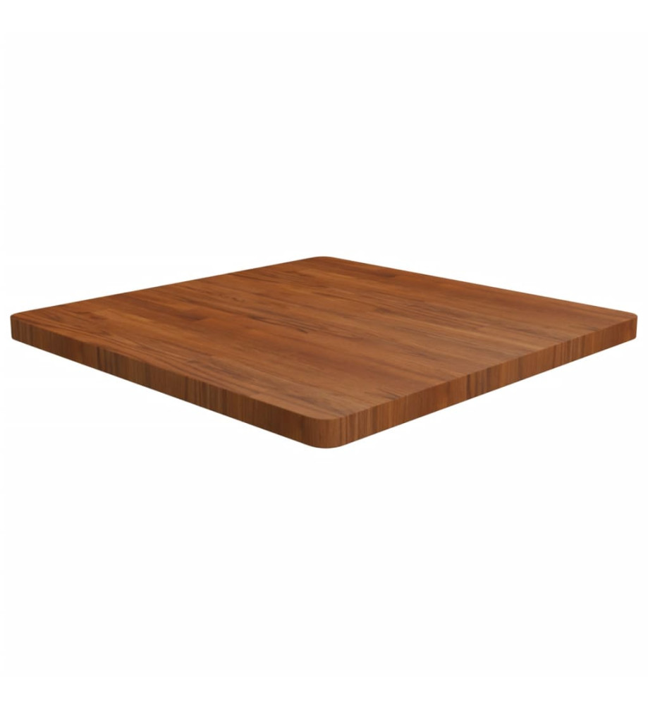 Dessus de table carré Marron foncé 80x80x4cm Bois chêne traité