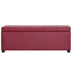 Banc avec compartiment de rangement 116 cm Bordeaux Similicuir