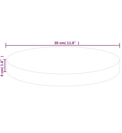 Dessus de table rond Ø30x4 cm Bois de chêne massif non traité