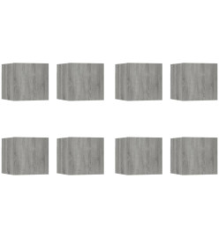 Meubles TV muraux 8 pcs Sonoma gris 30,5x30x30 cm