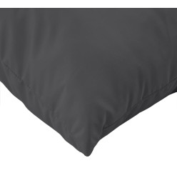 Coussins de palette lot de 2 anthracite mélangé tissu