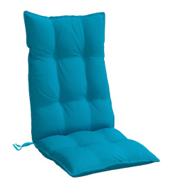 Coussins de chaise à dossier haut lot de 6 bleu clair