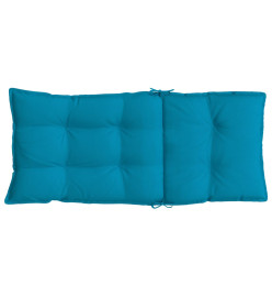 Coussins de chaise à dossier haut lot de 6 bleu clair