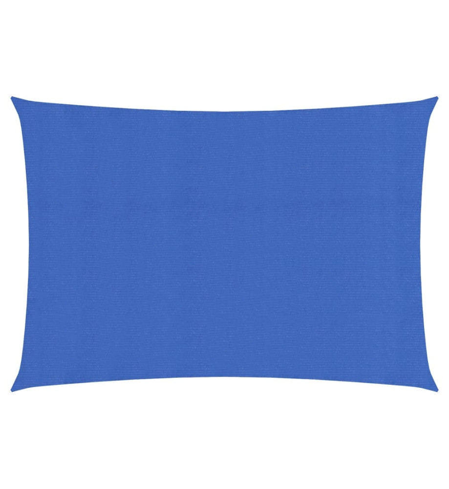 Voile d'ombrage 160 g/m² rectangulaire bleu 4x6 m PEHD