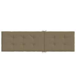 Coussin de chaise longue taupe mélangé (75+105)x50x3 cm tissu