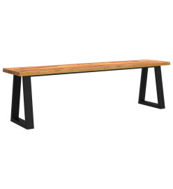 Banc avec bord vivant 160 cm bois d'acacia massif