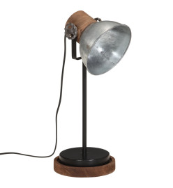 Lampe de bureau 25 W argent vintage 17x17x50 cm E27