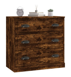 Buffet chêne fumé 70x35,5x67,5 cm bois d'ingénierie