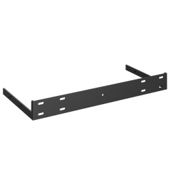 Étagère murale flottante 4 pcs Noir brillant 50x23x3,8 cm MDF