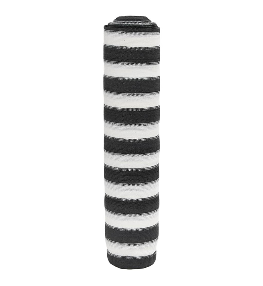 Filet brise-vue anthracite et blanc 1,8x10 m PEHD 150 g/m² Filet brise-vue anthracite et blanc 1,8x10 m PEHD 150 g/m²