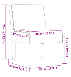 Fauteuil sans accoudoirs bleu tissu avec fleurs