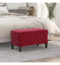 Banc Rouge bordeaux 70x35x41 cm Velours