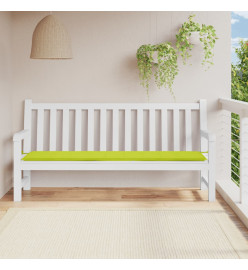 Coussin de banc de jardin vert brillant 200x50x3cm tissu oxford