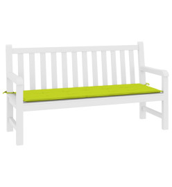 Coussin de banc de jardin vert brillant 200x50x3cm tissu oxford