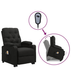 Fauteuil de massage Noir Tissu