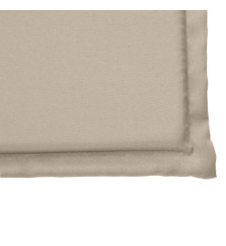 Coussins de siège de jardin lot de 6 taupe 45x45x2 cm carré