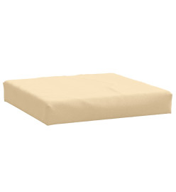 Coussin de palette beige mélangé 60x60x10 cm tissu