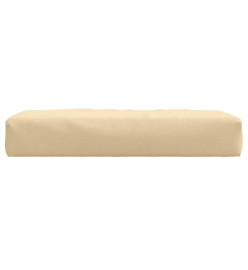 Coussin de palette beige mélangé 60x60x10 cm tissu