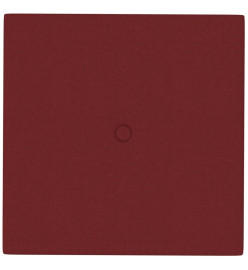 Panneaux muraux 12 pcs Rouge bordeaux 30x30 cm Tissu 1,08 m²