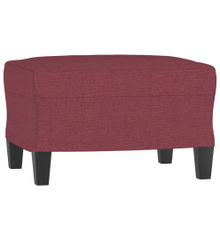 Canapé à 3 places avec repose-pieds Rouge bordeaux 180 cm Tissu